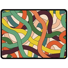 Snake Stripes Intertwined Abstract Fleece Blanket (large) by Pakjumat