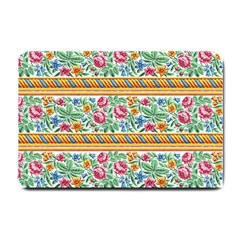 Flower Fabric Design Small Doormat by Pakjumat