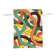 Snake Stripes Intertwined Abstract Lightweight Drawstring Pouch (l) by Pakjumat