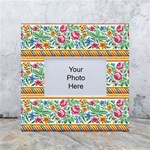 Flower Fabric Design White Box Photo Frame 4  x 6  Front