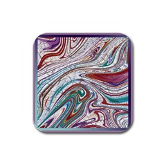 Abstract Background Ornamental Rubber Square Coaster (4 Pack) by Pakjumat