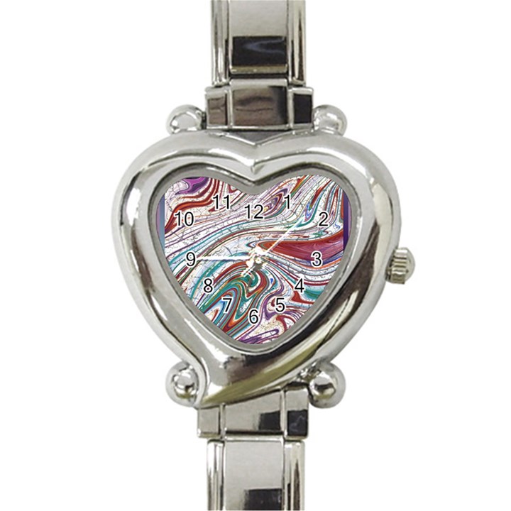 Abstract Background Ornamental Heart Italian Charm Watch