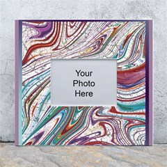 Abstract Background Ornamental White Wall Photo Frame 5  X 7  by Pakjumat