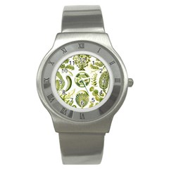 Algae Green Algae Chlorophyceae Stainless Steel Watch by Pakjumat