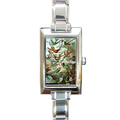 Humming Birds Trochilidae Rectangle Italian Charm Watch by Pakjumat