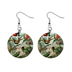 Humming Birds Trochilidae Mini Button Earrings Front