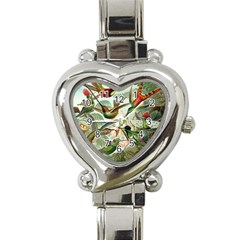 Humming Birds Trochilidae Heart Italian Charm Watch by Pakjumat