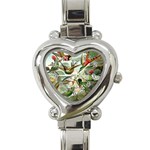 Humming Birds Trochilidae Heart Italian Charm Watch Front