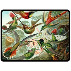 Humming Birds Trochilidae Fleece Blanket (large) by Pakjumat