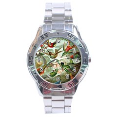 Humming Birds Trochilidae Stainless Steel Analogue Watch by Pakjumat