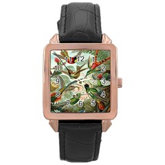 Humming Birds Trochilidae Rose Gold Leather Watch  by Pakjumat