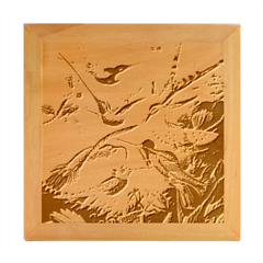 Humming Birds Trochilidae Wood Photo Frame Cube by Pakjumat