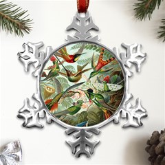 Humming Birds Trochilidae Metal Small Snowflake Ornament by Pakjumat