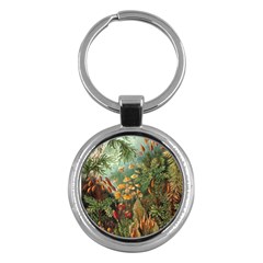 Moose Eurhynchium Haeckel Muscinae Key Chain (round) by Pakjumat