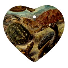 Turtles Leatherback Sea Turtle Heart Ornament (two Sides)