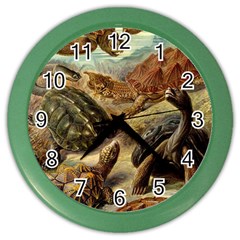 Turtles Leatherback Sea Turtle Color Wall Clock by Pakjumat