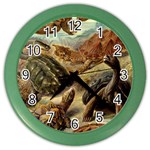 Turtles Leatherback Sea Turtle Color Wall Clock Front