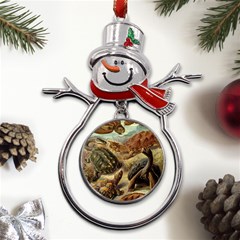 Turtles Leatherback Sea Turtle Metal Snowman Ornament by Pakjumat