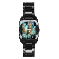 Photo Coral Great Scleractinia Stainless Steel Barrel Watch by Pakjumat