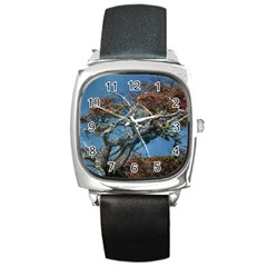 Botanical Wonders Of Argentina  Square Metal Watch by dflcprintsclothing