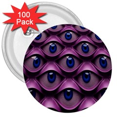 Artistic Eye Psychedelic 3  Buttons (100 Pack)  by Modalart