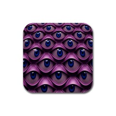 Artistic Eye Psychedelic Rubber Square Coaster (4 Pack) by Modalart