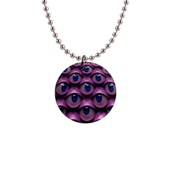 Artistic Eye Psychedelic 1  Button Necklace