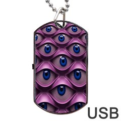 Artistic Eye Psychedelic Dog Tag Usb Flash (one Side) by Modalart