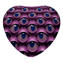 Artistic Eye Psychedelic Heart Glass Fridge Magnet (4 Pack) by Modalart