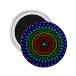 3d Psychedelic Shape Circle Dots Color 2.25  Magnets Front