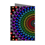 3d Psychedelic Shape Circle Dots Color Mini Greeting Card Right