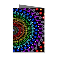 3d Psychedelic Shape Circle Dots Color Mini Greeting Cards (pkg Of 8) by Modalart