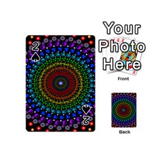 3d Psychedelic Shape Circle Dots Color Playing Cards 54 Designs (mini) by Modalart