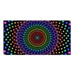 3d Psychedelic Shape Circle Dots Color Satin Shawl 45  x 80  Front