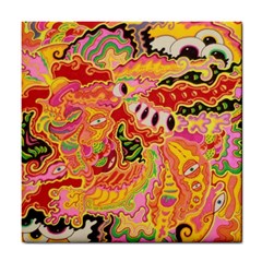 Fantasy Psychedelic Surrealism Trippy Tile Coaster