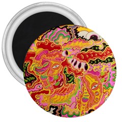 Fantasy Psychedelic Surrealism Trippy 3  Magnets by Modalart