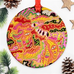 Fantasy Psychedelic Surrealism Trippy Ornament (round)