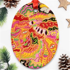 Fantasy Psychedelic Surrealism Trippy Ornament (oval)