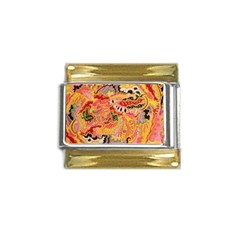 Fantasy Psychedelic Surrealism Trippy Gold Trim Italian Charm (9mm) by Modalart