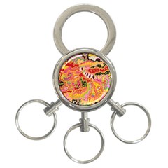 Fantasy Psychedelic Surrealism Trippy 3-ring Key Chain by Modalart