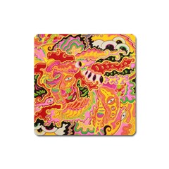 Fantasy Psychedelic Surrealism Trippy Square Magnet by Modalart