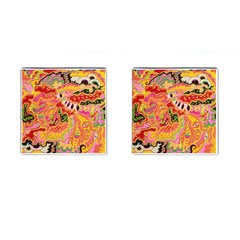 Fantasy Psychedelic Surrealism Trippy Cufflinks (square) by Modalart