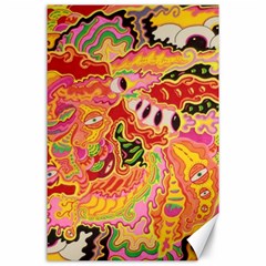 Fantasy Psychedelic Surrealism Trippy Canvas 24  X 36  by Modalart