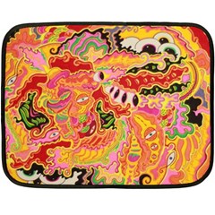 Fantasy Psychedelic Surrealism Trippy Fleece Blanket (mini) by Modalart