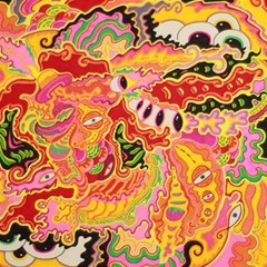 Fantasy Psychedelic Surrealism Trippy Play Mat (square) by Modalart