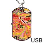 Fantasy Psychedelic Surrealism Trippy Dog Tag USB Flash (Two Sides) Back