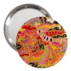 Fantasy Psychedelic Surrealism Trippy 3  Handbag Mirrors