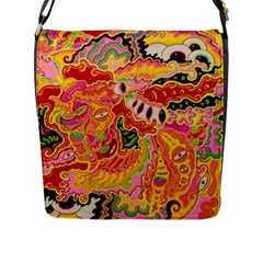 Fantasy Psychedelic Surrealism Trippy Flap Closure Messenger Bag (l) by Modalart