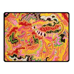 Fantasy Psychedelic Surrealism Trippy Two Sides Fleece Blanket (small) by Modalart