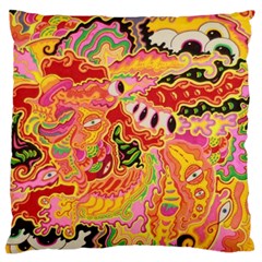 Fantasy Psychedelic Surrealism Trippy Standard Premium Plush Fleece Cushion Case (one Side) by Modalart